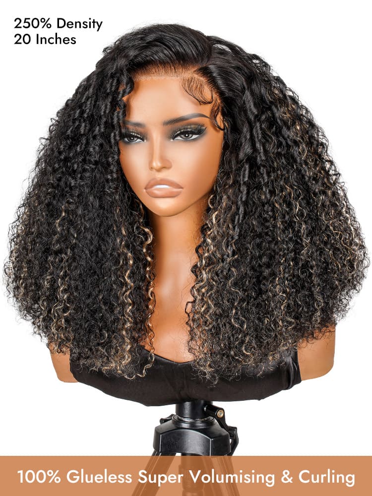 Curly Hair Highlighted Wig