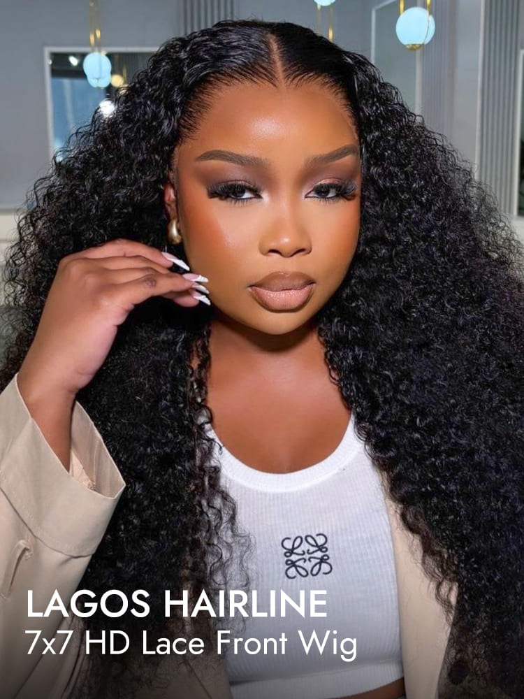 lagos hairline curly wig