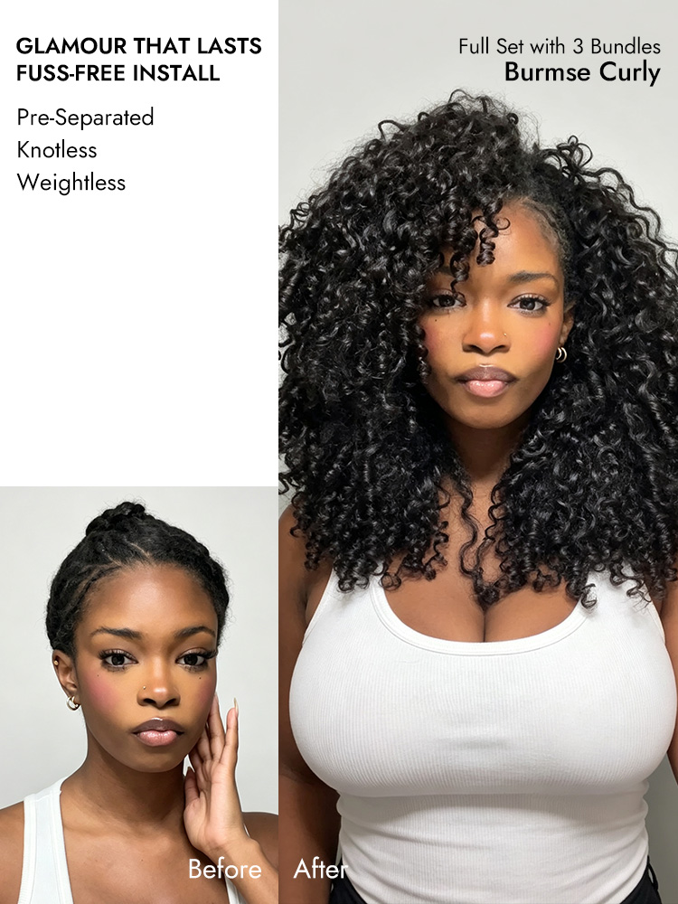 Burmese Curly Crochet Hair Extension