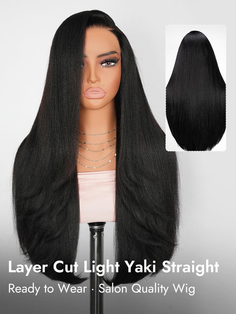 Layer Cut Light Yaki Straight Wig