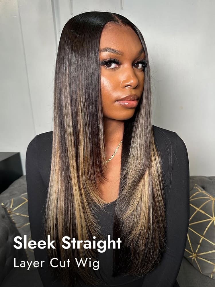 Sleek Straight Hlighlight Wig