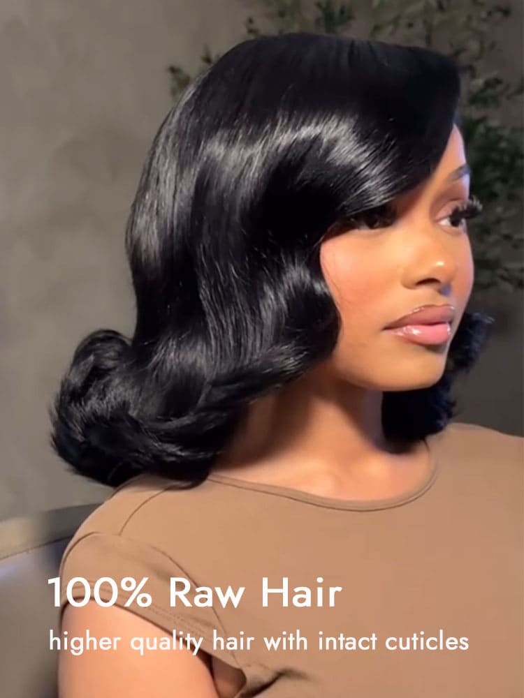 Wavy Raw Hair HD Lace Wig With Intact Cuticles