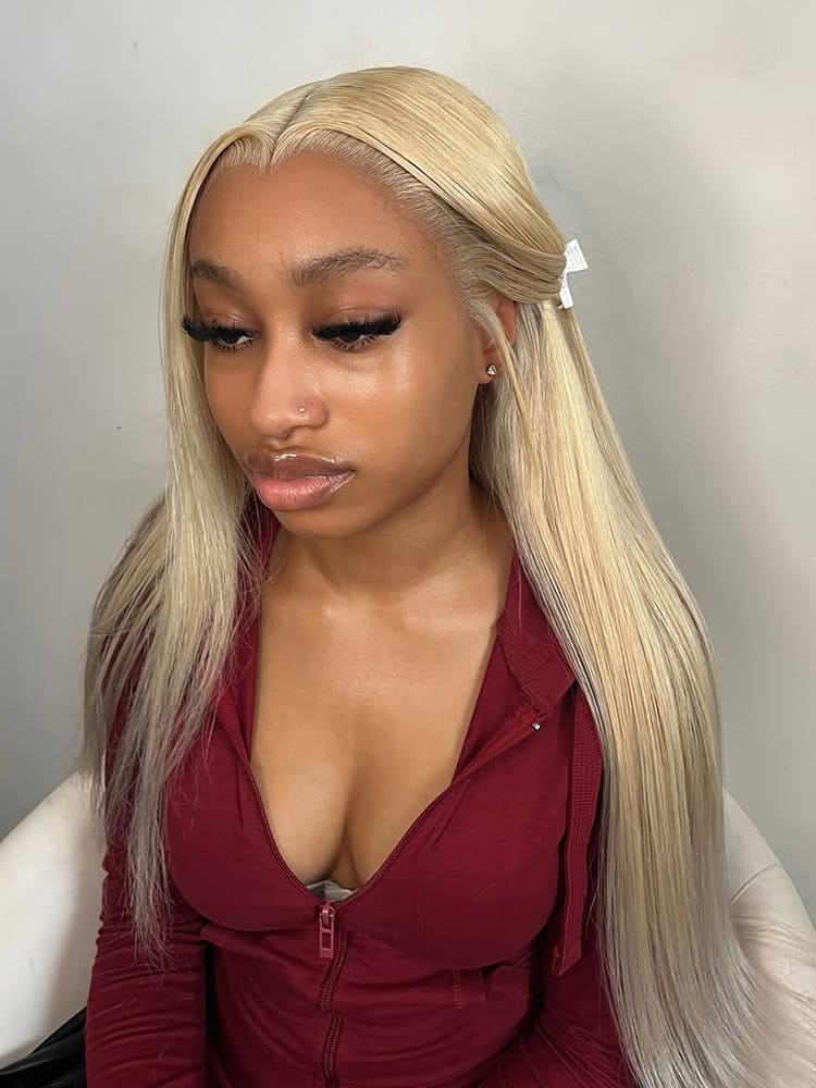 Silky Straight Blonde Lace Wig