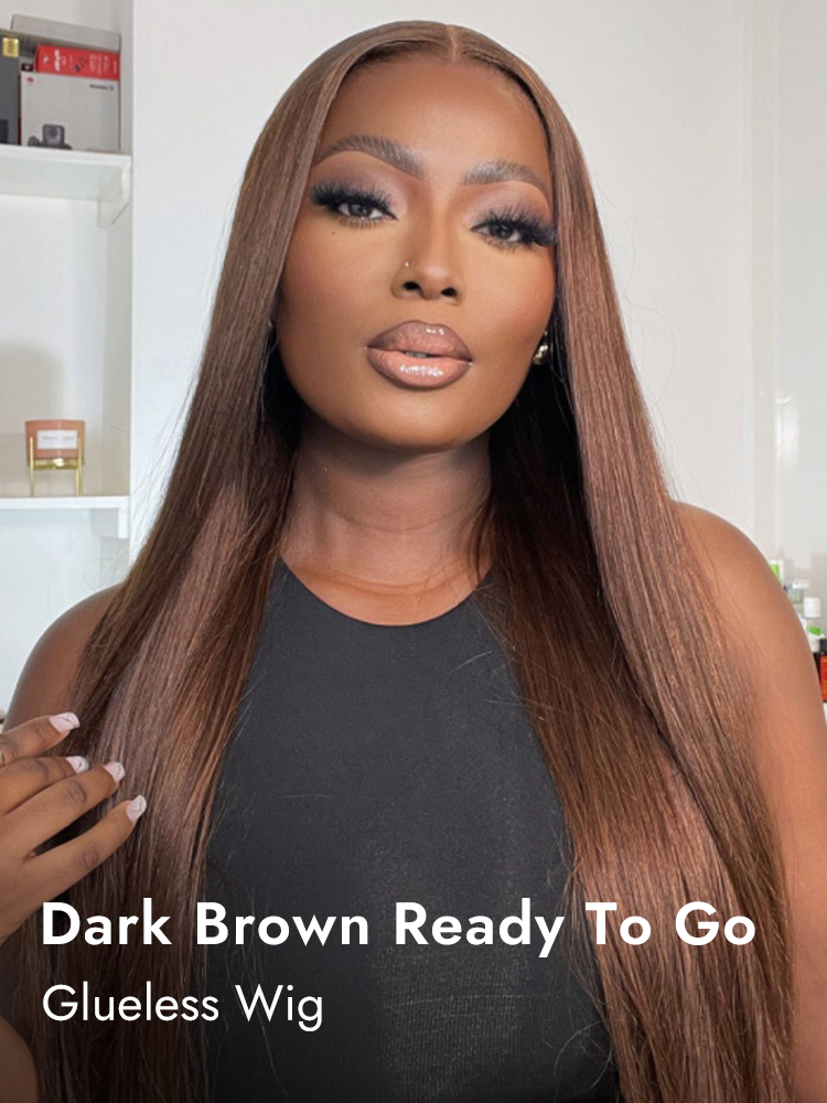 Dark Brown Straight Wig