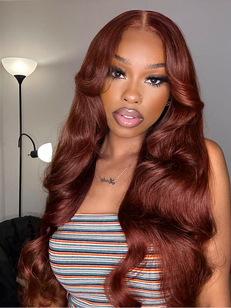 Reddish Brown Body Wave Wigs