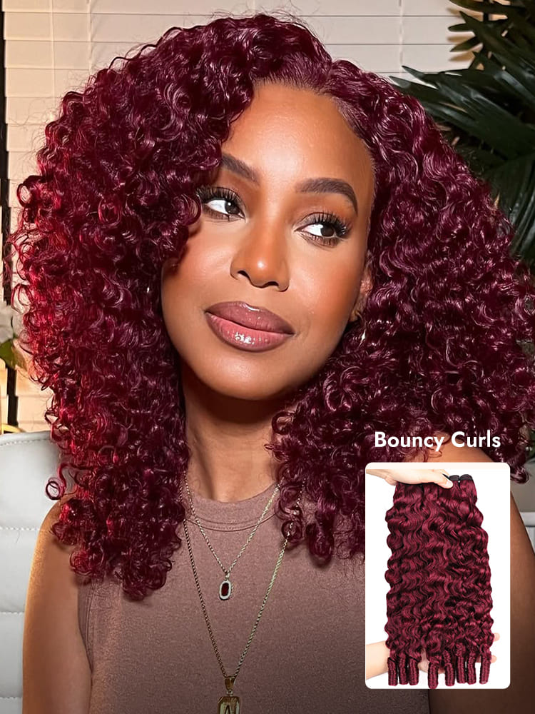 99J Burmese Curly Raw Human Hair One Bundle