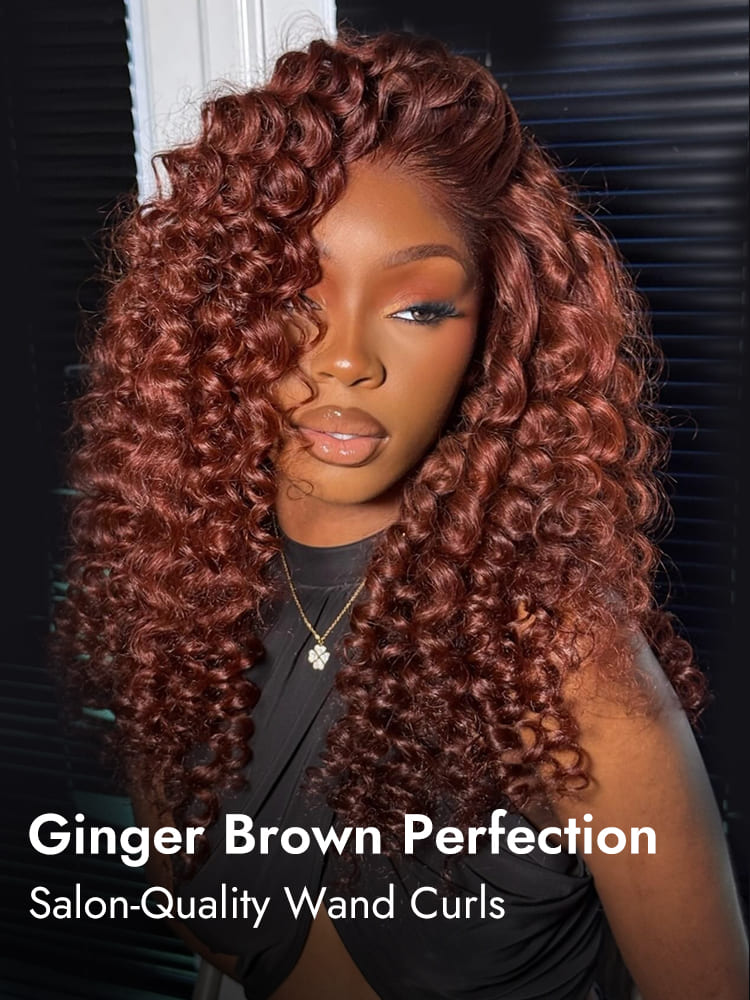 Ginger Brown Wand Curls Wig