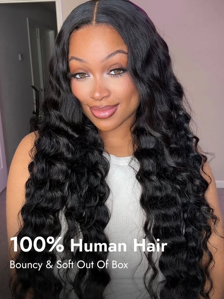 Loose Deep Wave Human Hair Glueless Wig