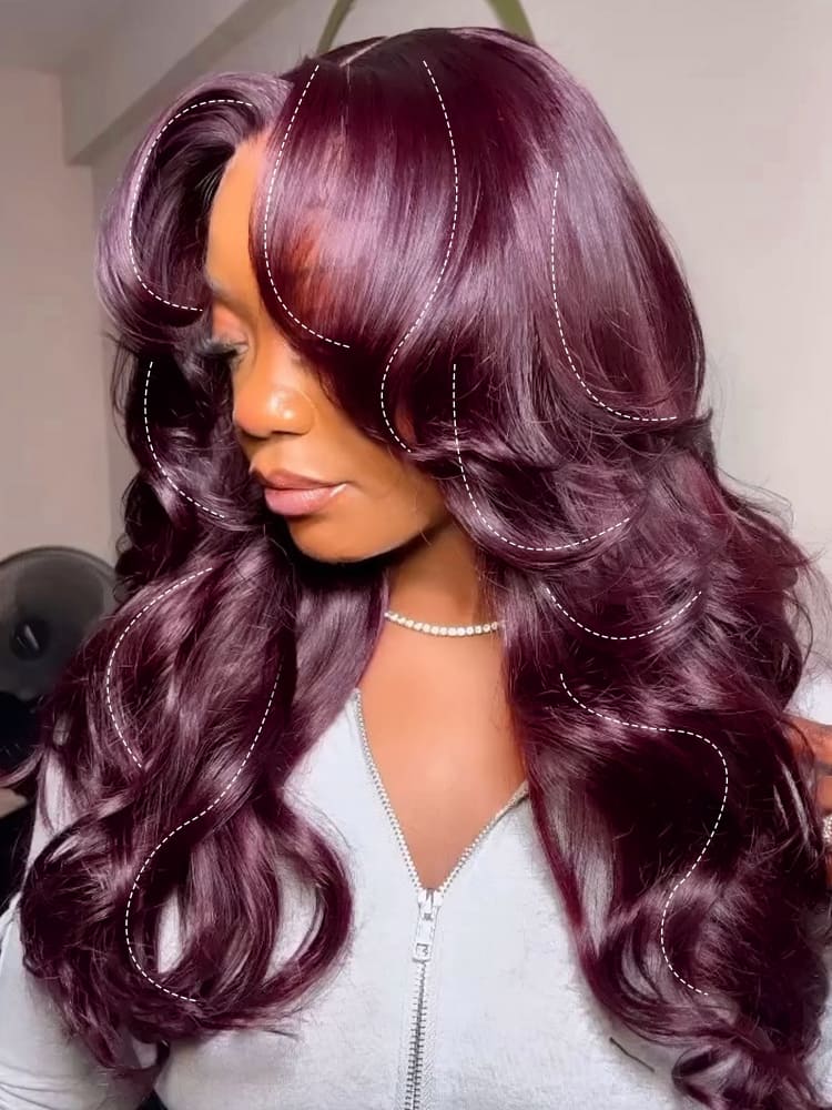 Black Cherry Human Hair Wig