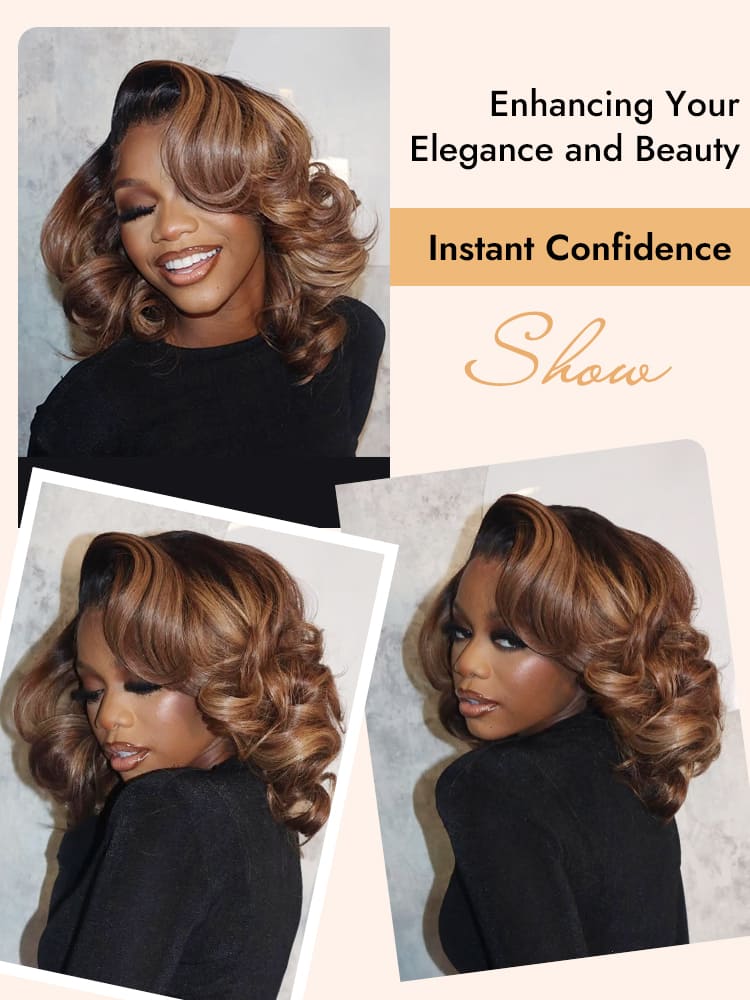 Balayage Highlight Body Wave Lace Wigs