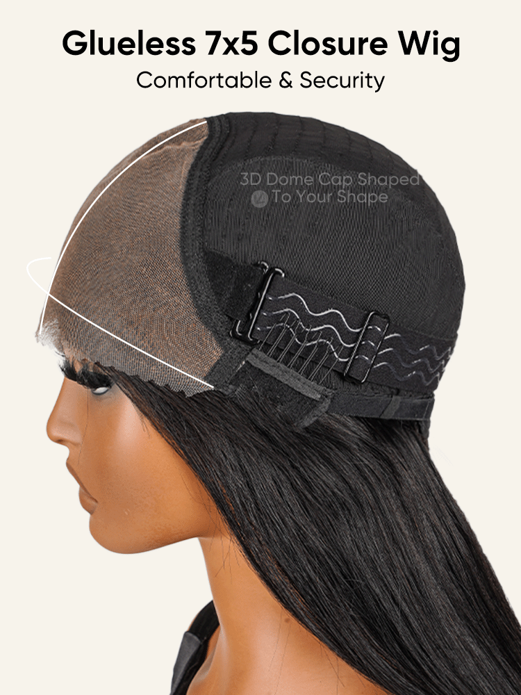 7x5 pre plucked glueless lace