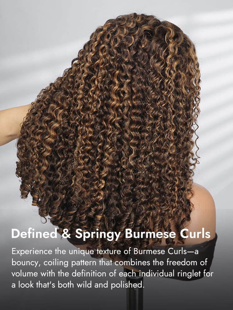 Highlight Burmese Curly Wigs