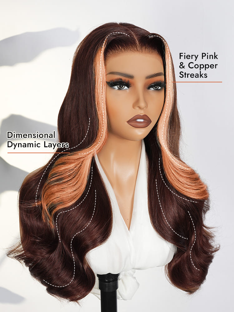 Skunk Stripe Highlights Wig