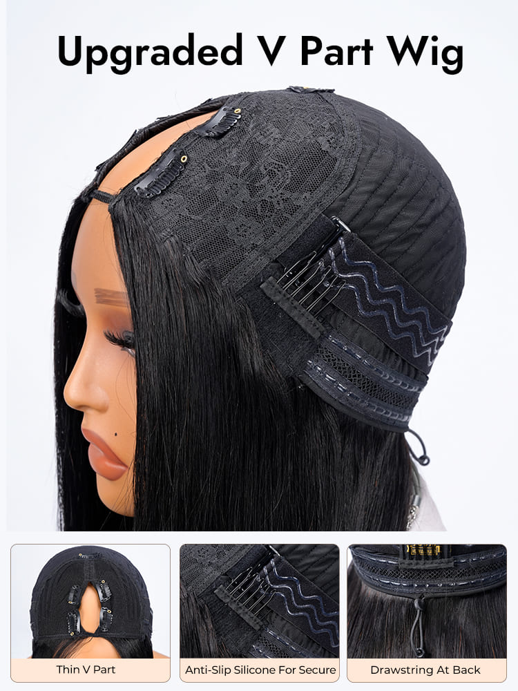 Upgraded V Part Wigs With Anti-Slip Silicone