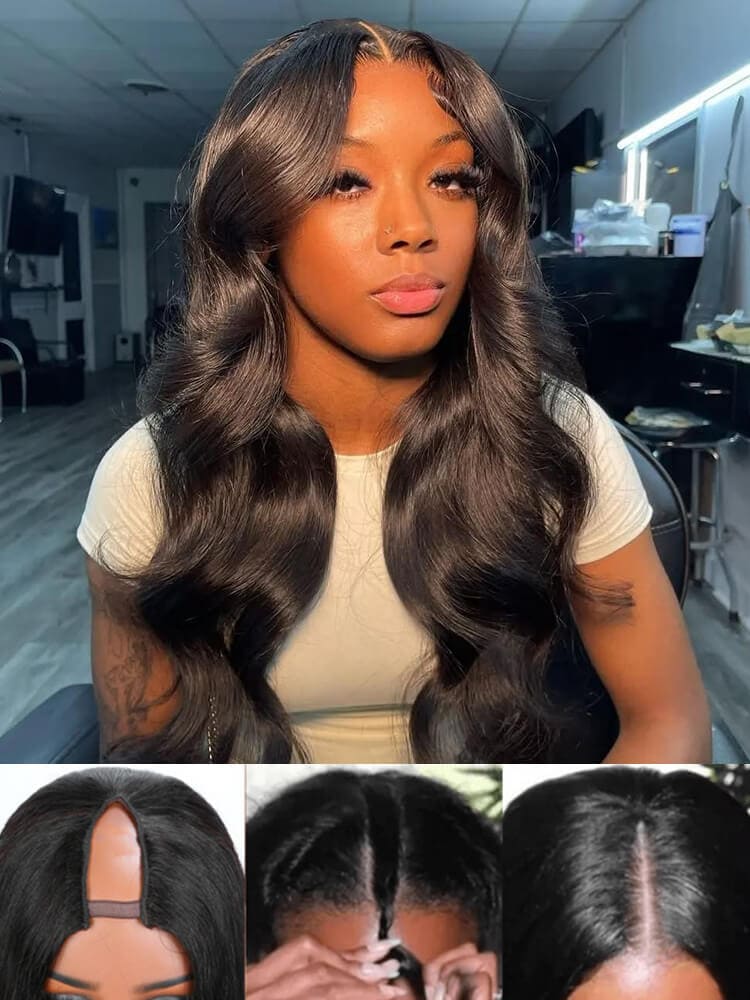 Glueless V Part Wig