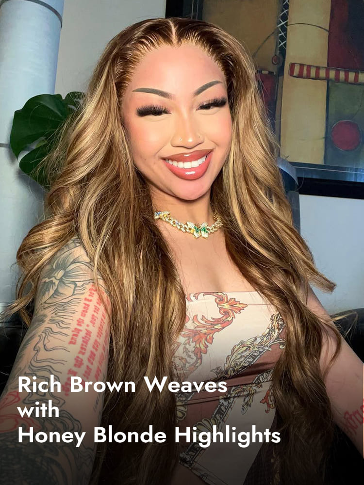 P4/27 Highlight Body Wave Lace Wig