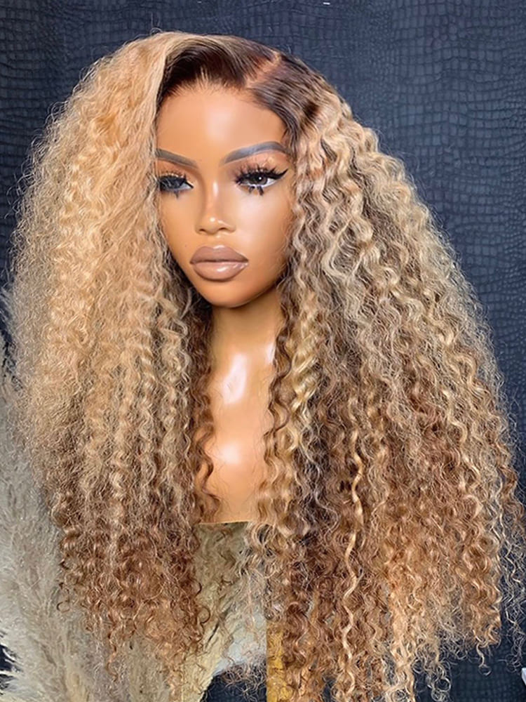 Blonde Hair Dark Roots Wig