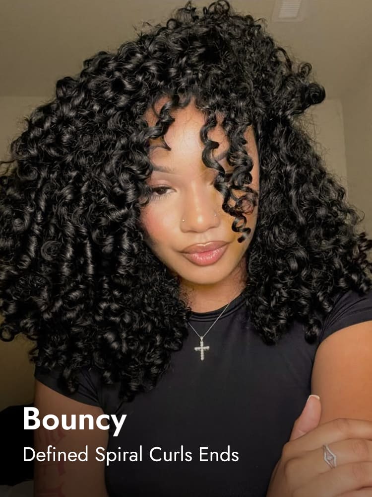 Ready And Go Curly Glueless Wig  With Bouncy Curls