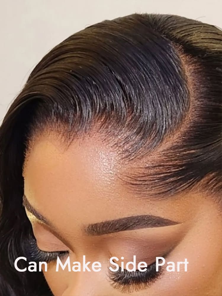M Shaped Hairline Lace Wig With Side Parting