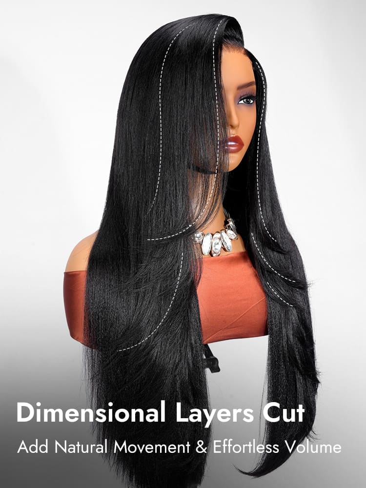 Natural Layer Cut Light Yaki Straight Wig