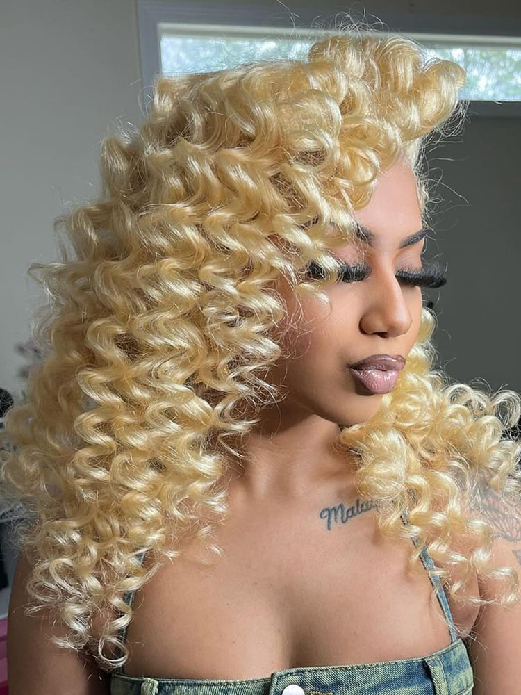 Blonde Wand Curl 13x6 Lace Frontal Wig