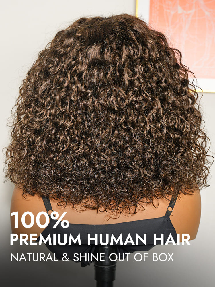 Premium Human Hair Curly Wig
