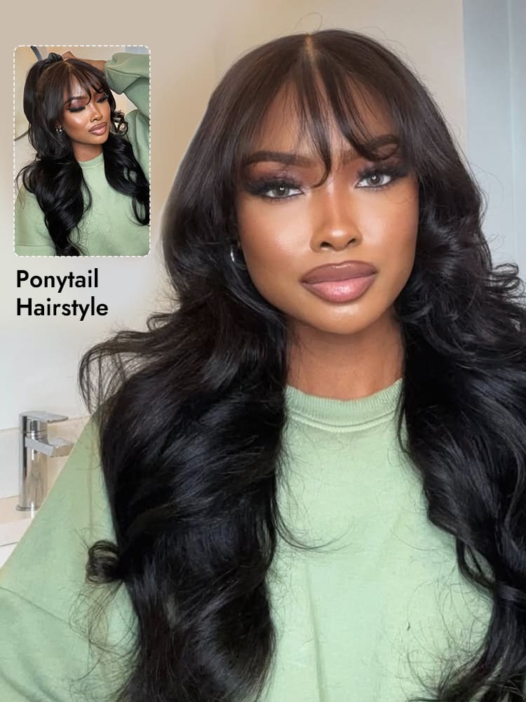 Curtain Bangs Human Hairstyle