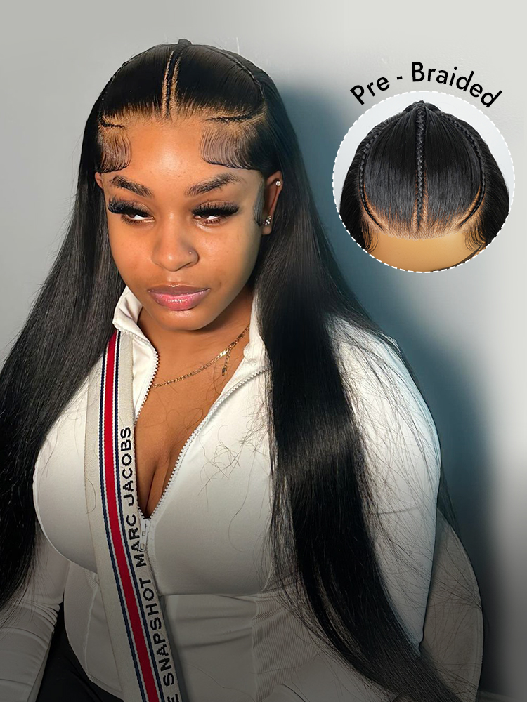 13*4 wig pre-braided