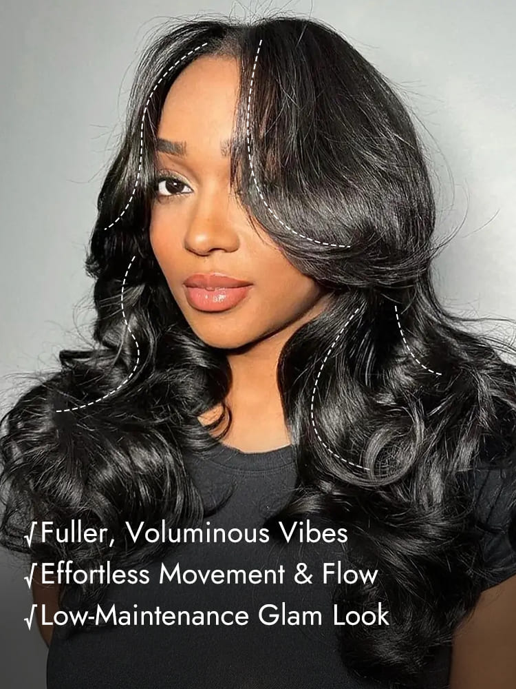 Butterfly Layer Cut Lace Closure Wig