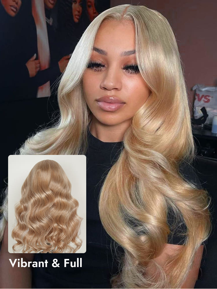 Full Champagne Blonde Lace Frontal Wig