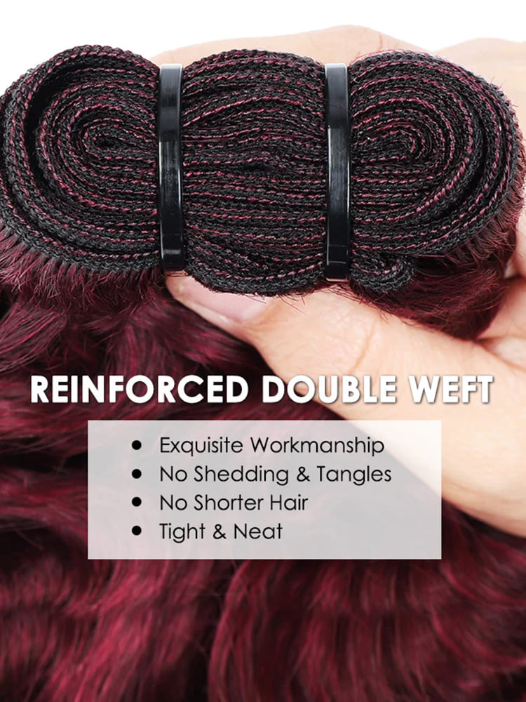 99J Burmese Curly Raw Hair Bundles Double Weft