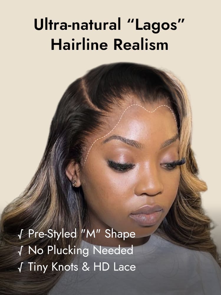 Ombre Highlight HD Lace Wig With M Hairline