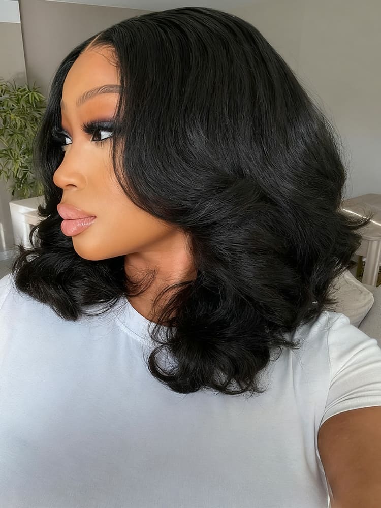 Layered Cut Body Wave 5x7 Lace Closure Wig