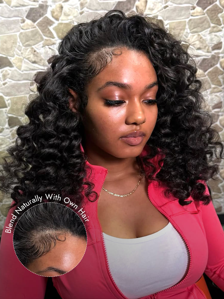 Natural Wand Curls Half Wig