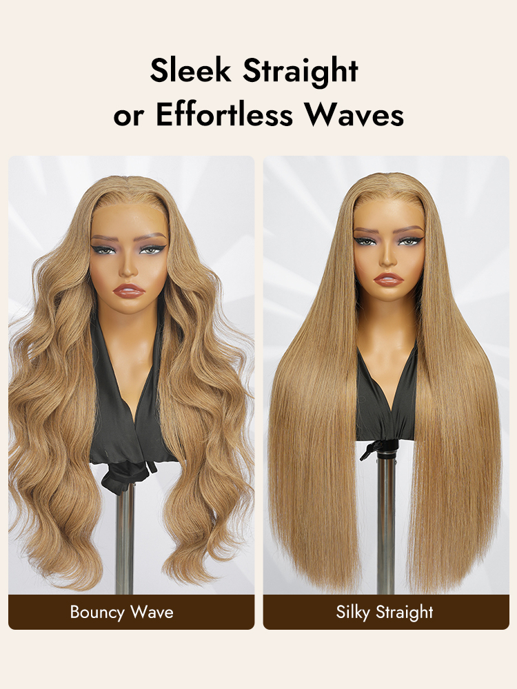 Rich Caramel Blend Transparent Lace Wigs