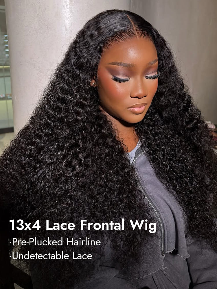 Curly Wave 13x4 Lace Frontal Wig