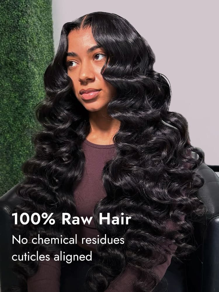 Bouncy Wavy Raw Hair HD Lace Wig