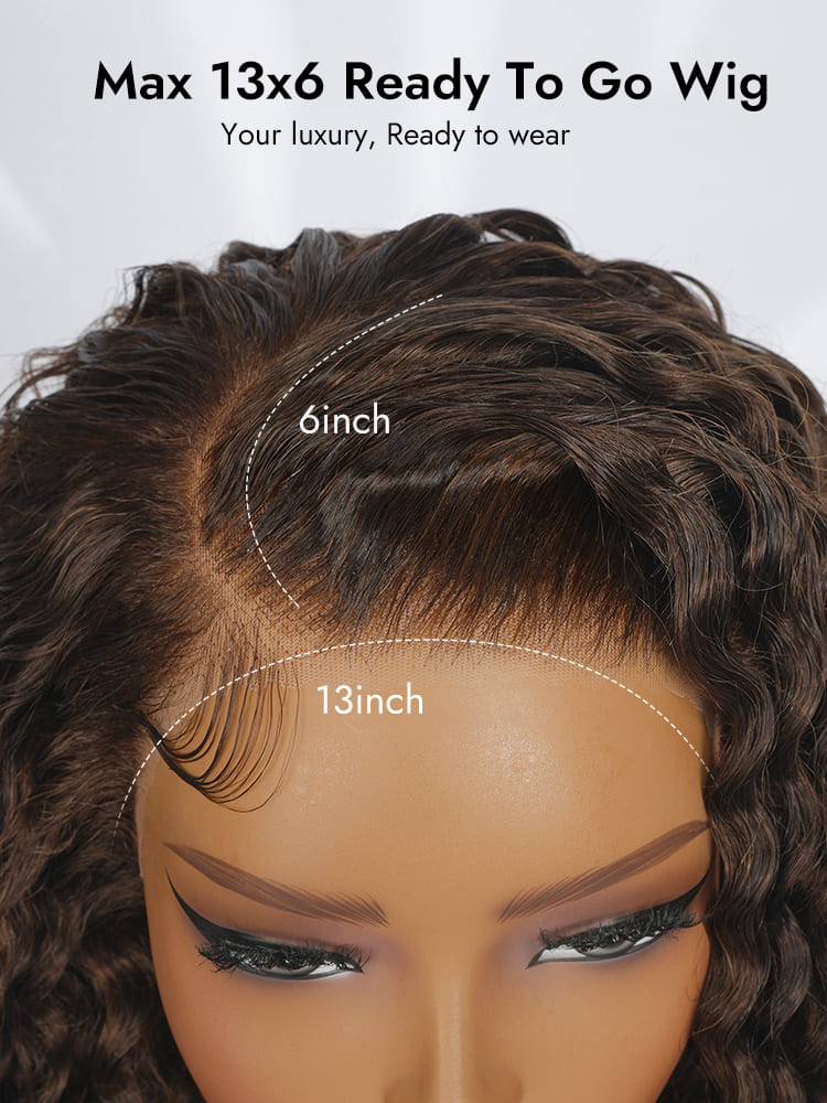 Brown Deep Wave 13x6 Lace Frontal Wig