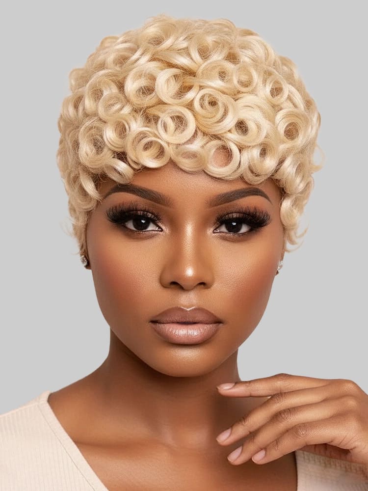 Pixie Cut Curly Wig