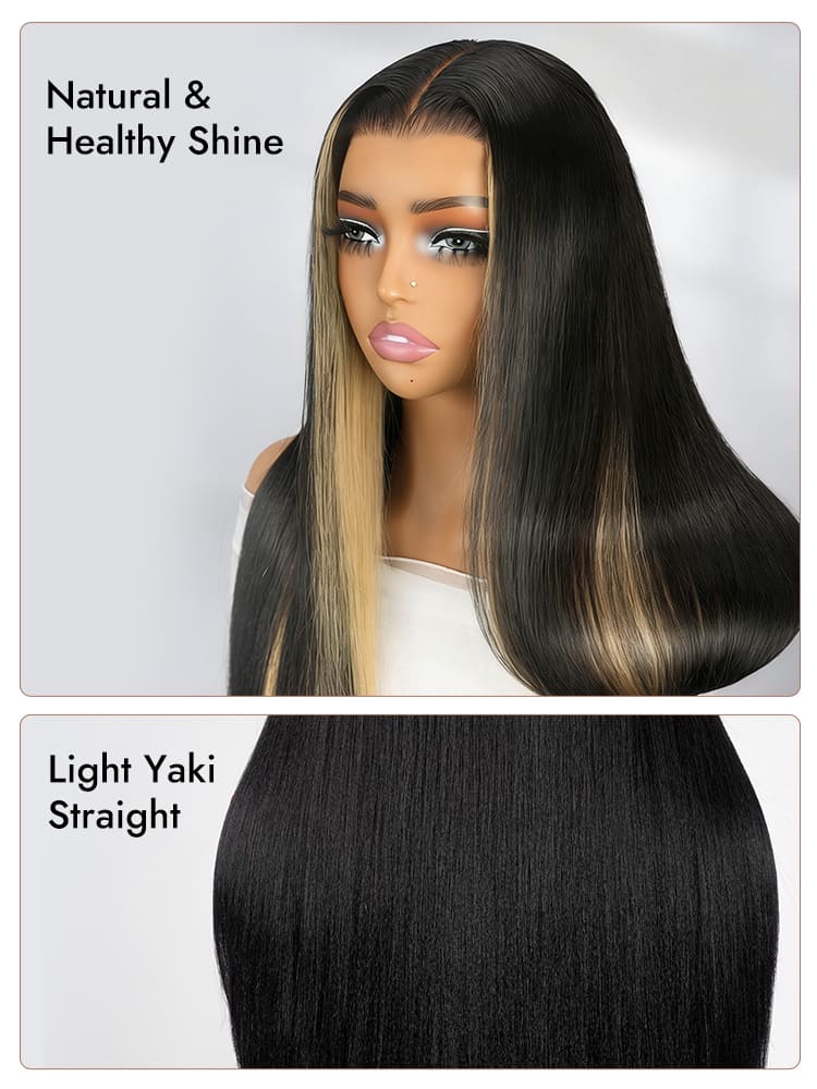 Peekaboo Highlight Light Yaki Straight Wig