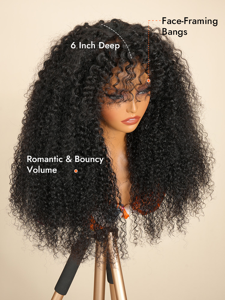 Full Curly Lace Closure Hair Wigs