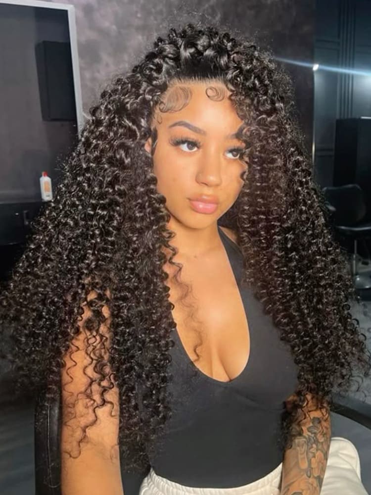 Side Part 13x6 Lace Front Wig With Bouncy Curls