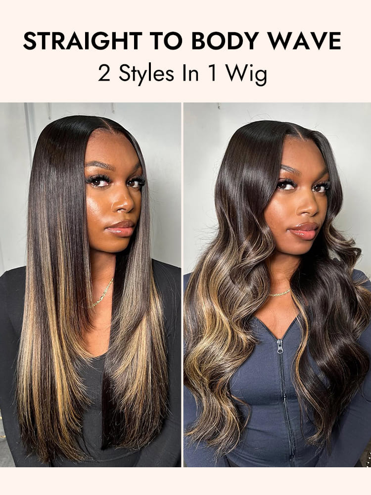 Versatile Straight Hlighlight Layer Cut Glueless Wig