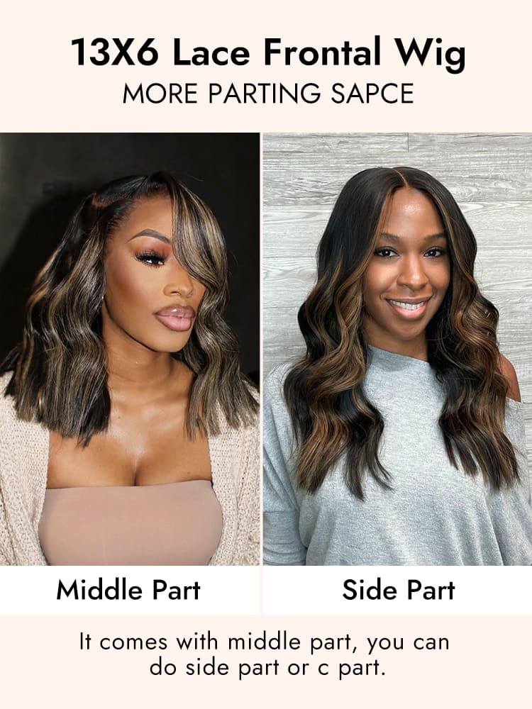 Free Parting Beach Wave 13x6 Lace Frontal Wig