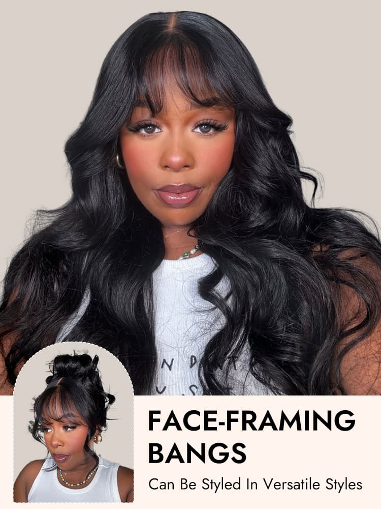 Curtain Bangs Body Wave Hair