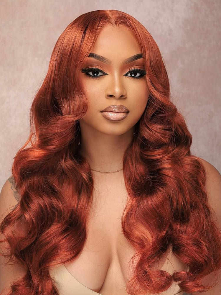 Copper Orange Human Hair Wig