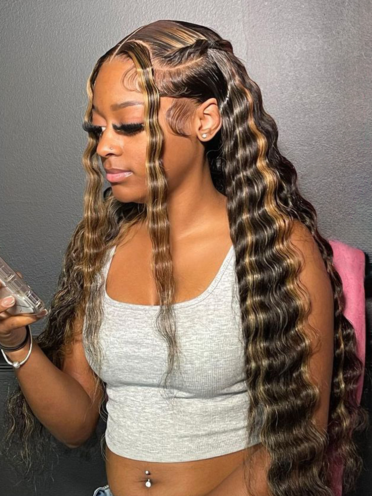 highlight crimp wigs