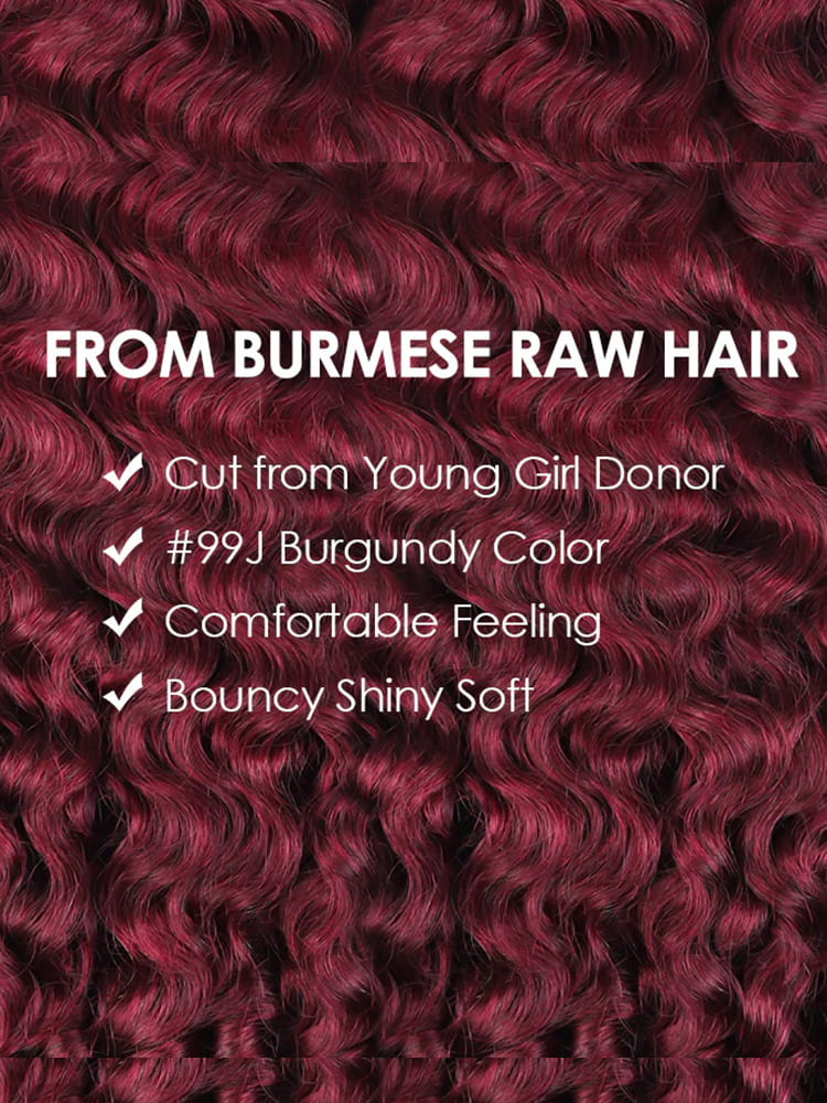 99J Burmese Curly Raw Hair Extension