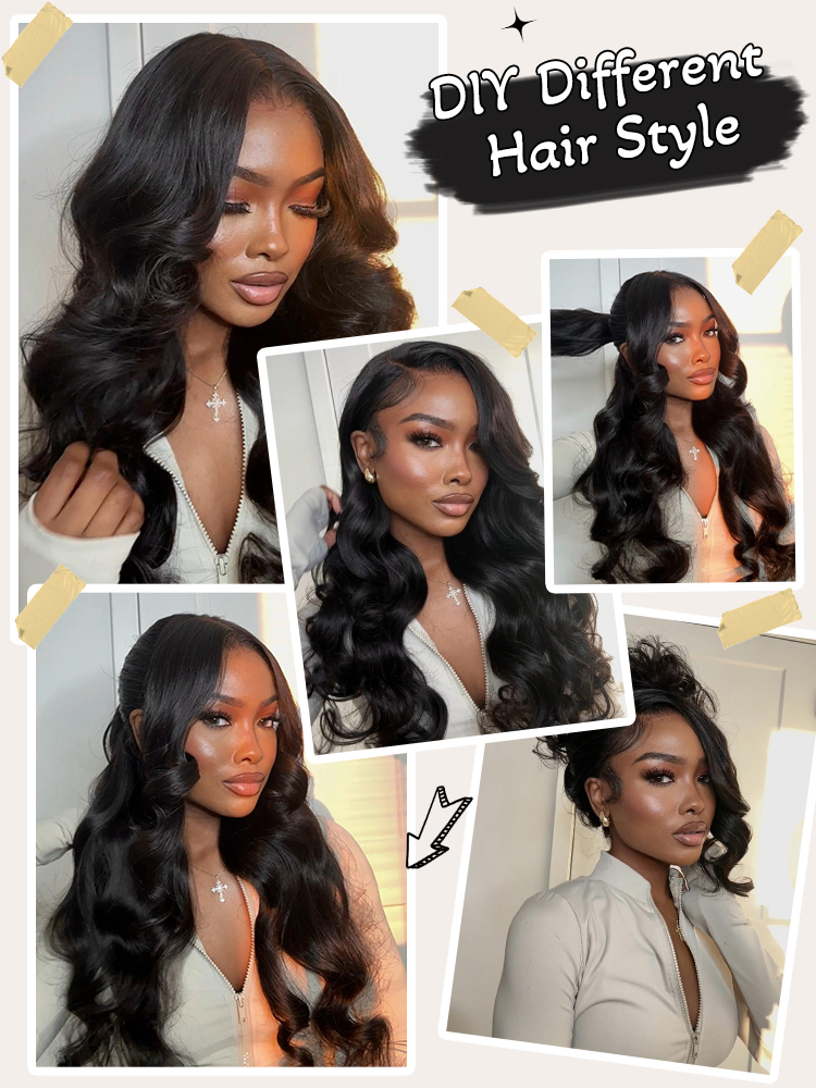 versatile body wave 360 glueless wig