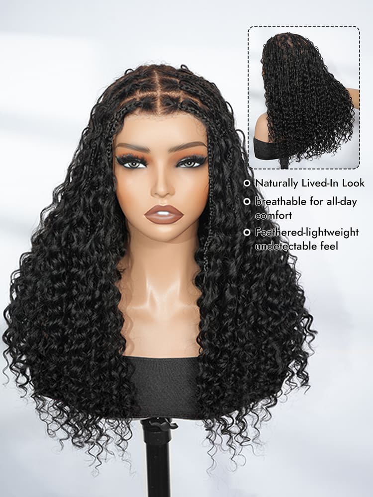 Boho Knotless Braiding Full Lace Wig